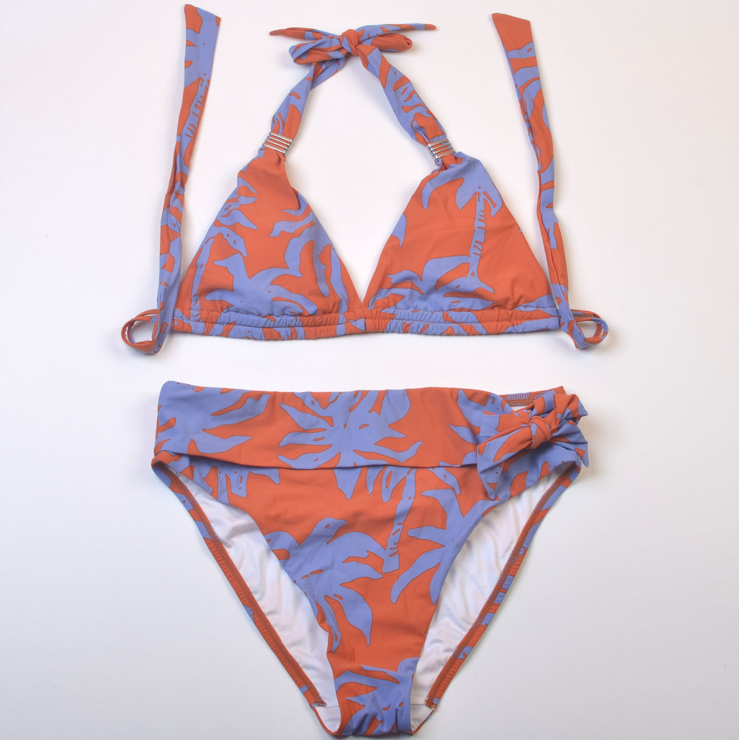 荷兰品牌BAR**时尚沙滩性感印花挂脖比基尼bikini舒适温泉泳衣女