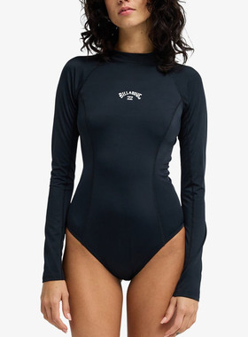 澳洲品牌B*ong长袖防晒连体泳衣女黑色冲浪衣防磨衣潜水Surfsuit