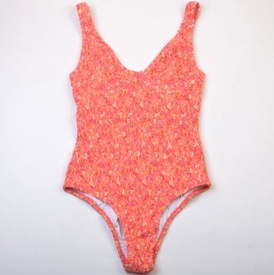 澳洲品牌rhy**时尚性感碎花连体泳衣舒适海边度假泳装女带钢圈