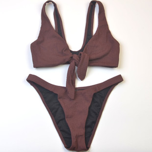 女款 舒适bikini泳装 T度假海边性感纯色比基尼时尚 英国品牌N