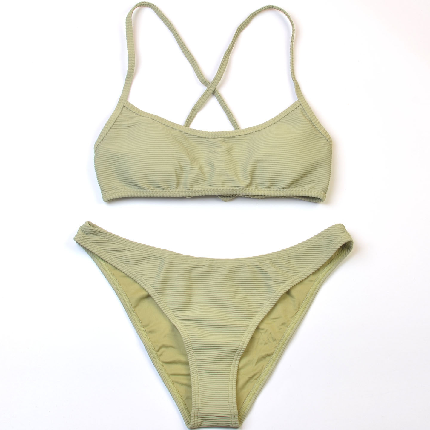 澳洲品牌Bil*性感高级感纯色性感露背比基海边度假bikini分体泳衣