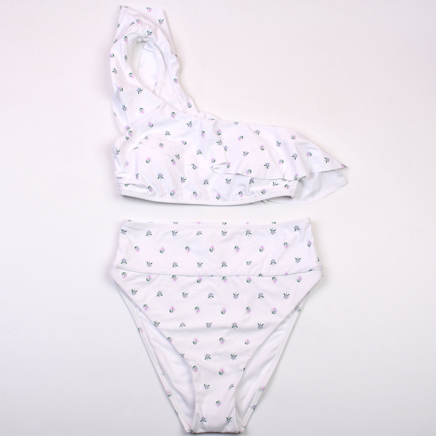 美国品牌G*海边碎花比基尼度假温泉bikini舒适性感分体泳衣带胸垫