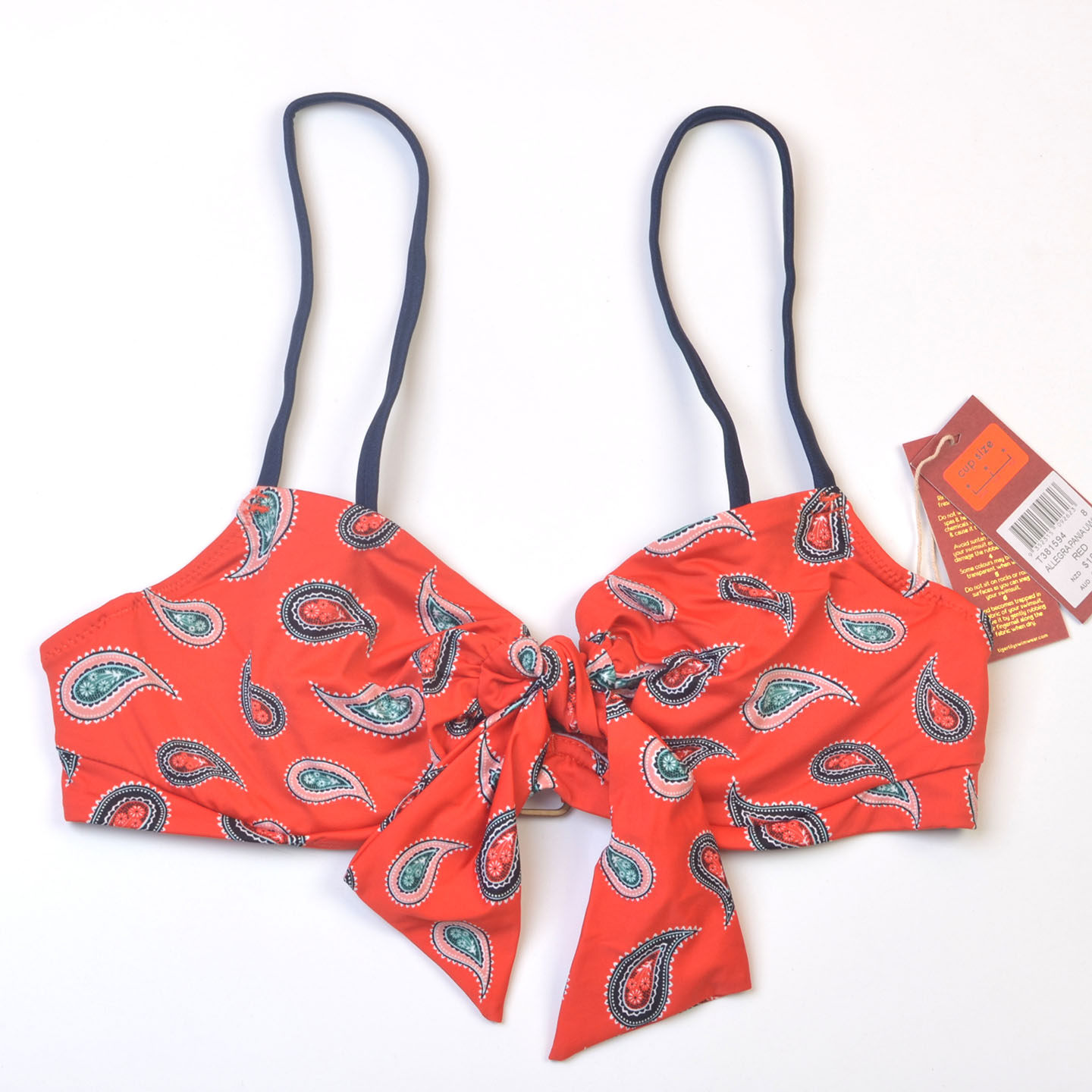 新款澳洲轻奢品牌佩斯利腰果花钢托聚拢比基尼分体泳衣女bikini