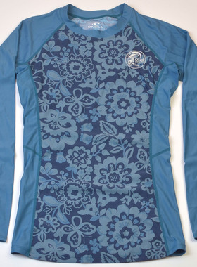 新款澳洲O家女长袖防晒衣冲浪衣速干滑浪上衣Rash guardUPF50+