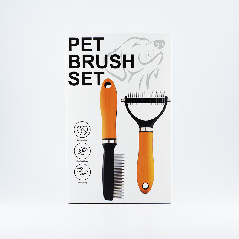 猫狗通用宠物梳子美容套装针排梳开结梳去底绒开结全新包装套装