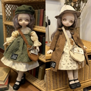 森系新款6分bjd娃衣30厘米cos可动人偶套装女孩单个玩偶公主