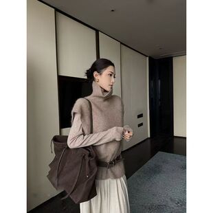 针织衫马甲背心女款显瘦叠穿无袖毛衣高级感外搭上衣2026秋冬新款