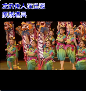 龙的传人表演服元旦新款舞蹈舞龙道具小龙女演出服蛇年舞蹈服