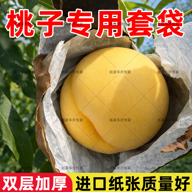 桃子专用套袋水蜜油桃蟠桃黄桃双层防水防晒防鸟虫水果保护袋桃袋