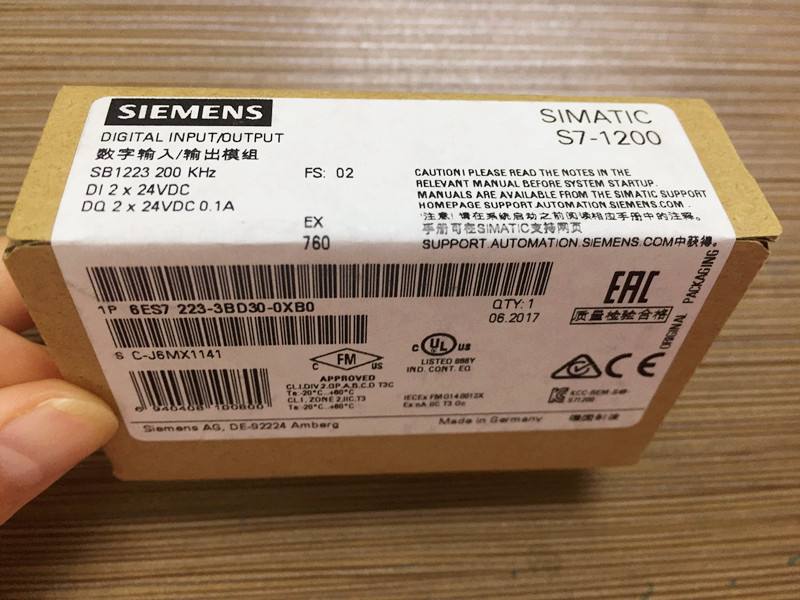 西门子S7-1200PLC SB1223数字量模块6ES7223-3BD30-0XB0