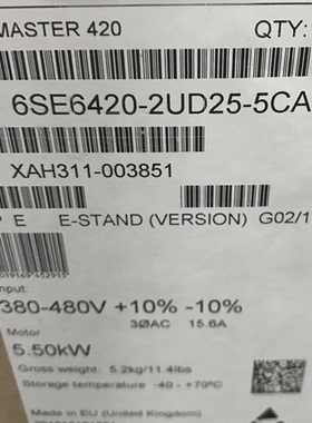 6SE6420-2UD13 15 17 21 22 23 24 25 27 31-1 5 7AA1 CA1 0 2BA1