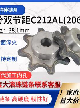 C212AL（2062）/6分双节距38.1链轮6/7/8/9/10/11/12/13/14到28齿