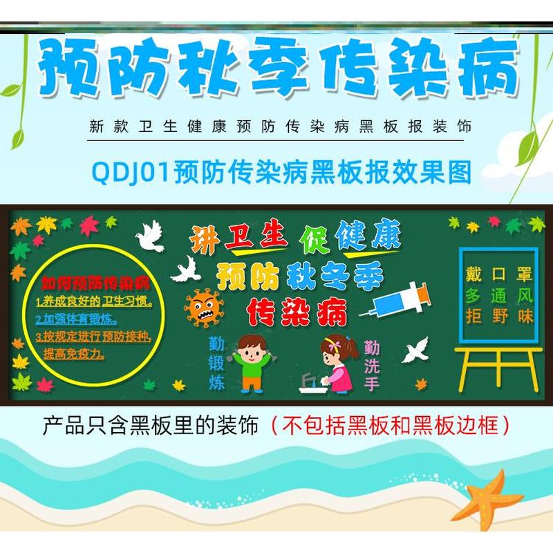 从我做起装饰疾病材料布置幼儿园预防传染病黑板报墙贴教室文化