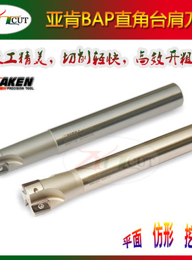 台湾AKEN亚肯直角台肩铣刀杆 BAP300R-12/13/16/17/20/21R0.8刀杆