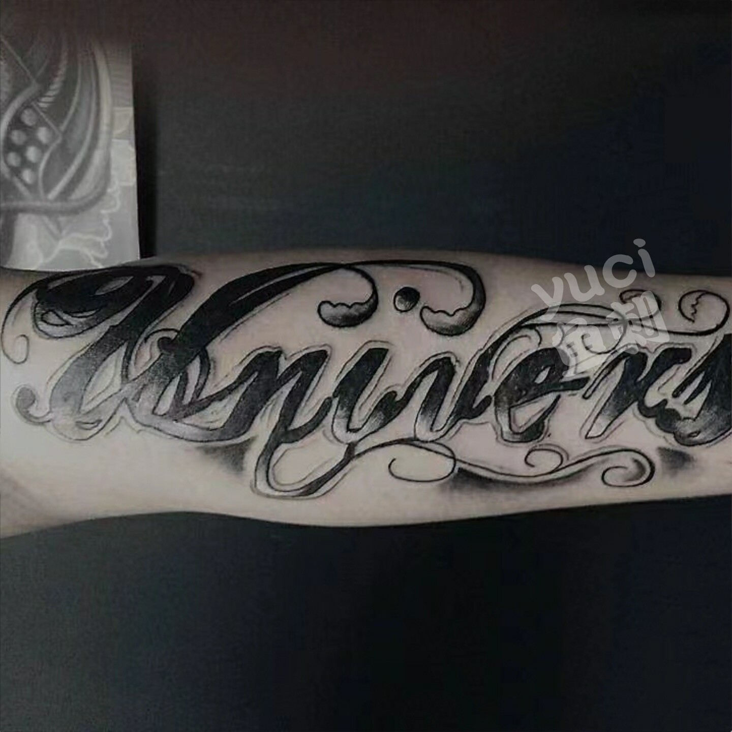 草本果汁不反光(两张)半臂欧美系花体男女防水持久仿真纹身贴