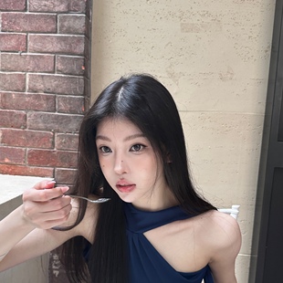 Fart 新款 shop 斜肩飘带显白收腰上衣2024夏季 超火纯色 设计款