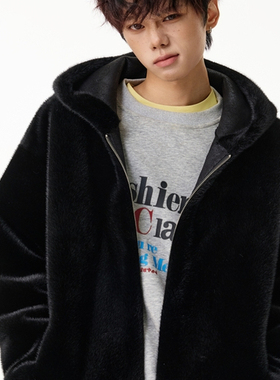 高级感潮流立领水貂毛外套男皮毛一体绒夹克棉服轻奢港风皮草大衣