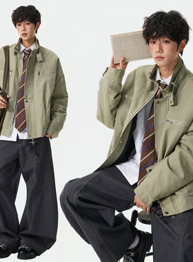 GDWE立领教练夹克棉衣男韩版百搭裁剪男士夹棉棉服保暖立领外套潮