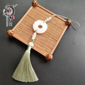 新款 白玉貔貅吊坠挂件平安扣流苏旗袍压襟挂坠小清新手机挂饰礼物