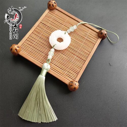 白玉貔貅配饰旗袍压襟坠手机挂饰