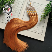 古装 汉服腰间压襟挂坠原创手工编织莲花5根流苏长挂件古风DIY配饰