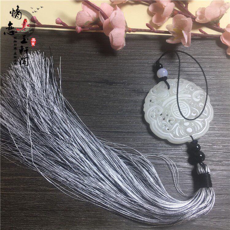 天然白玉玉佩腰佩古风古典汉服腰挂配饰cos道具笛挂萧挂配饰配挂