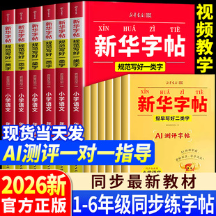 2026春新华字帖一二三四五六年级下册语文同步练字帖一类字二类字人教版小学生专用字帖寒假衔接硬笔书法临摹描红练字本每日一练