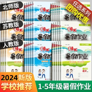 2024一年级暑假作业二年级升三四年级五年级上册六年级下册暑假阅读计划预复习人教苏教北师冀教西师版 同步训练练习题暑假衔接全套