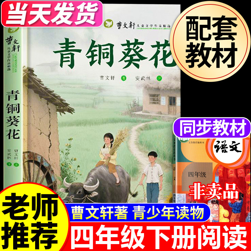 青铜葵花正版曹文轩四五年级阅读课外书必读原著完整版老师推荐草房子上下册课外阅读书籍必读书目儿童文学获奖作品北京少儿出版社