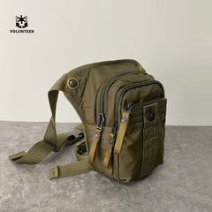 Chân tình nguyện Búi xe máy chiến thuật đi xe máy Sports Chân không thấm nước, chân -chân -pymnasia leo núi 2 túi đeo chéo nam độc lạ túi da đeo chéo nam