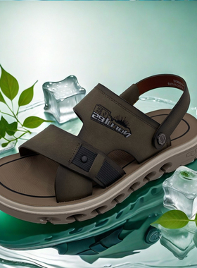 凉鞋男夏季新款外穿凉拖鞋软底休闲沙滩鞋轻便防滑两穿E43HB510