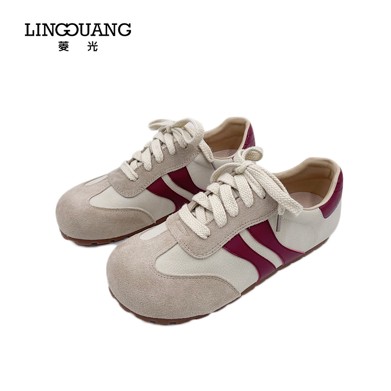 舒适真皮百搭软底鞋复古2024新款