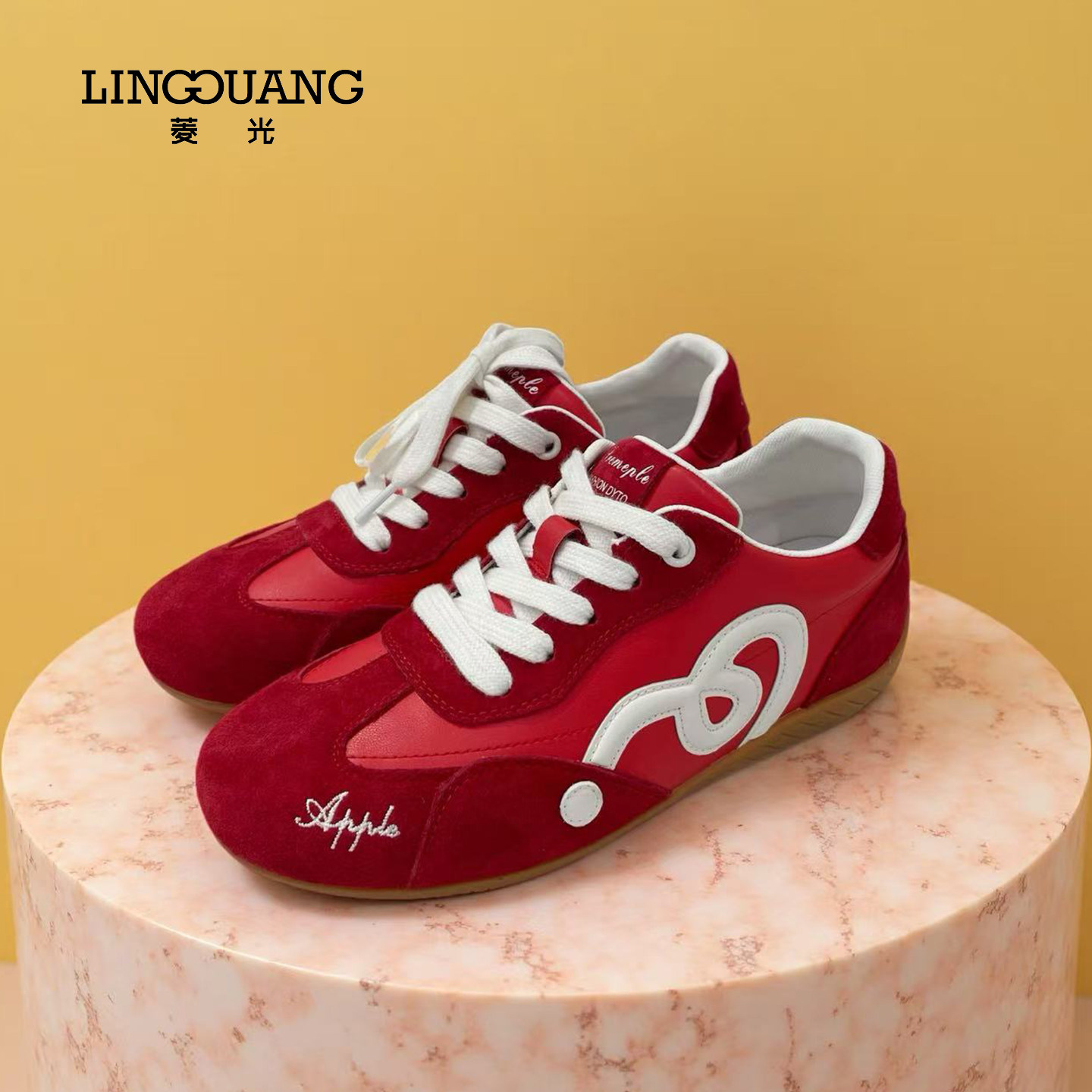 菱光2025新款女鞋休闲鞋平底跟鞋休闲德训鞋B53DY156,女鞋,时尚休闲鞋,淘宝优惠券,粉丝福利购,淘宝优惠卷