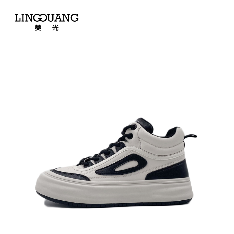 菱光秋季新款高帮厚底运动板鞋