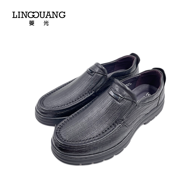 菱光休闲百搭一脚蹬头层牛皮