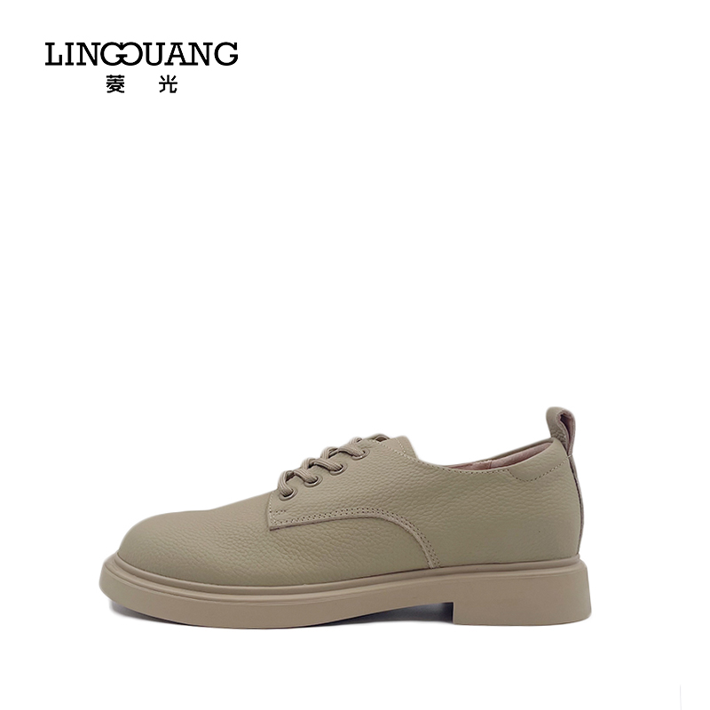 英伦风系带皮鞋平底学院风乐福鞋