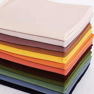 儿童纯棉针织A类精梳布料粉色保暖内衣裤面料素色磨毛弹力双面布