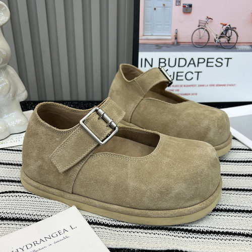 复古真皮厚底内增高勃肯玛丽珍鞋