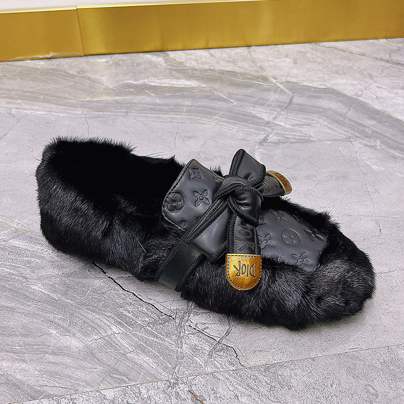 捡漏福利款 毛毛鞋女冬外穿貂毛平底豆豆鞋棉瓢鞋女棉鞋断码,女鞋,乐福鞋（豆豆鞋）,淘宝优惠券,粉丝福利购,淘宝优惠卷