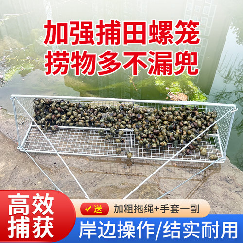 岸边操作高效捕螺蛳笼企网第一