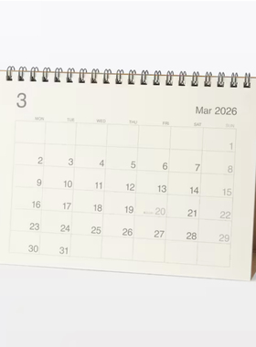 现货日本无印MUJI桌面台历挂历2025年新年日历月周计划规划12月起
