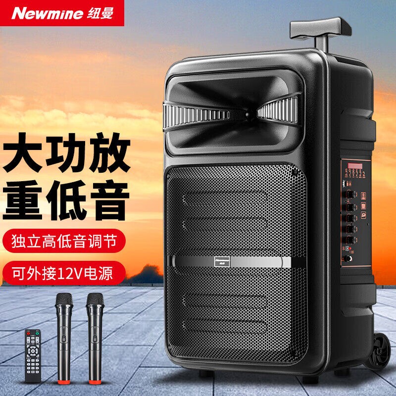 纽曼12英寸广场舞音响户外便携蓝量牙音箱专业演出家用K歌大音