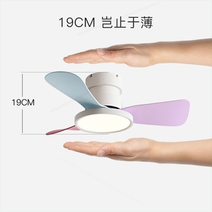 静音卧室寸阳台吸顶风扇吊扇超薄家用小尺 小型儿童风扇灯2025新款