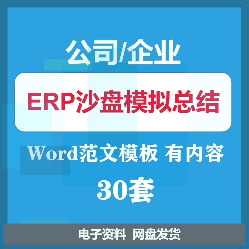 【小熊猫】公司企业ERP沙盘模拟工作总结学生见习报告word范文档