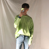 长袖 T恤春秋潮流男装 打底衫 MRCYC男士 纯棉纯色秋衣基础款 上衣体恤