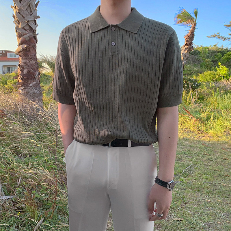 MRCYC短袖POLO衫男夏季韩系潮流百搭宽松半袖T恤纯色针织翻领体恤,男装,Polo衫,淘宝优惠券,粉丝福利购,淘宝优惠卷