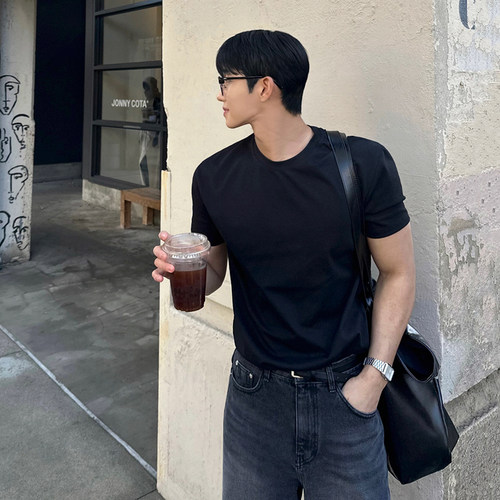 MRCYC痞帅修身短袖T恤男士夏季