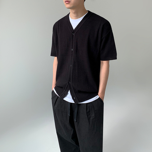 薄款 MRCYC短袖 休闲外套 简约宽松针织衫 男韩版 夏季 潮流时尚 开衫