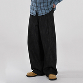 男秋季 新款 宽松长裤 MRCYC简约百搭直筒牛仔裤 韩系潮流阔腿拖地裤