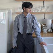 男士 春季 新款 MRCYC简约休闲衬衫 长袖 衬衣韩系宽松寸衣dk制服内搭